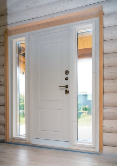 Уличная дверь с окнами