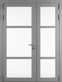 Дверь металлическая остекленная
